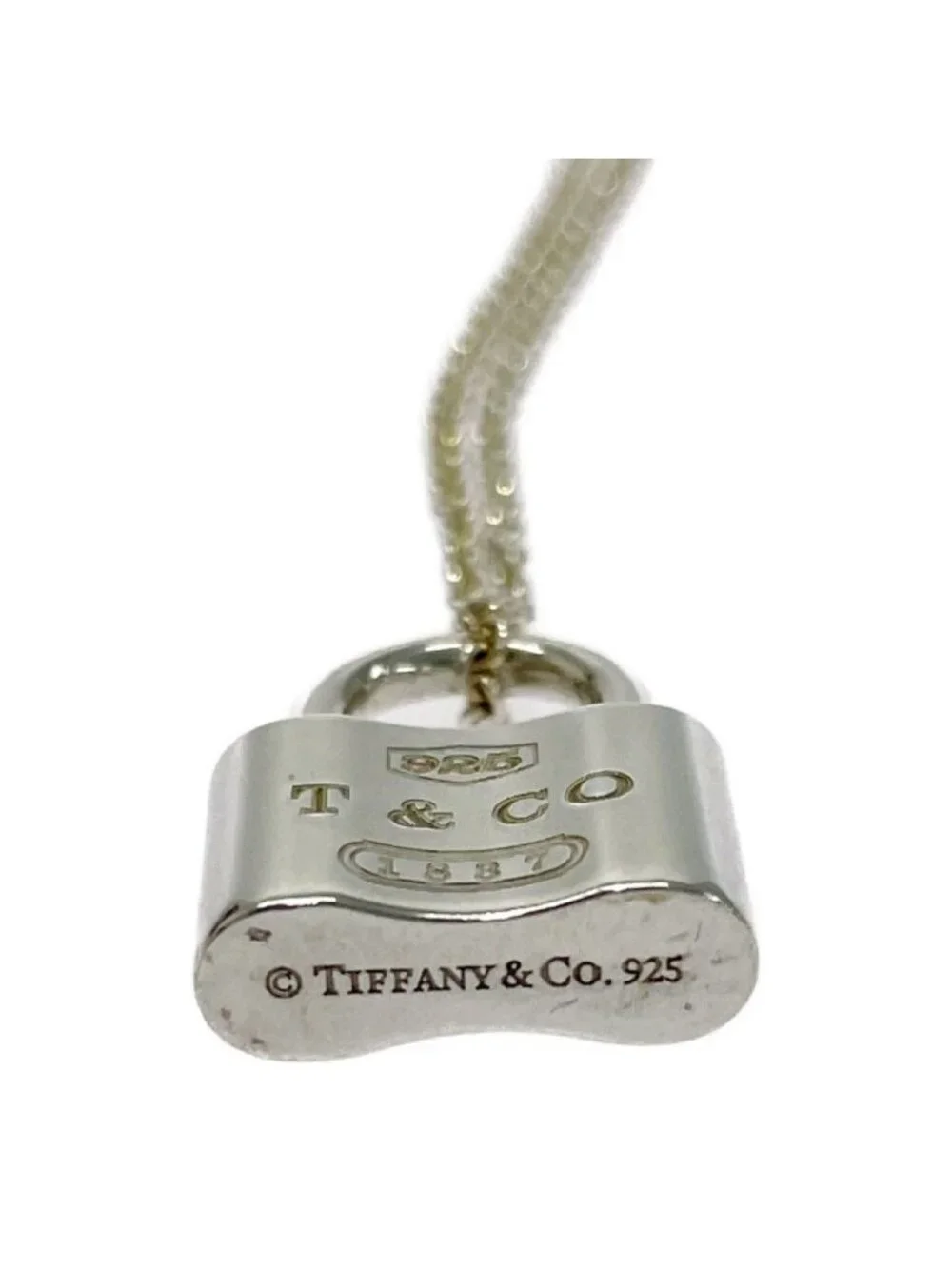 Tiffany & Co Silver 1837 Padlock Necklace